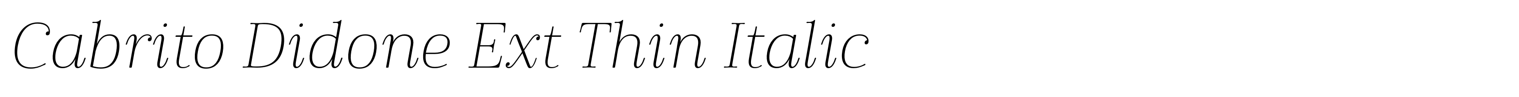 Cabrito Didone Ext Thin Italic